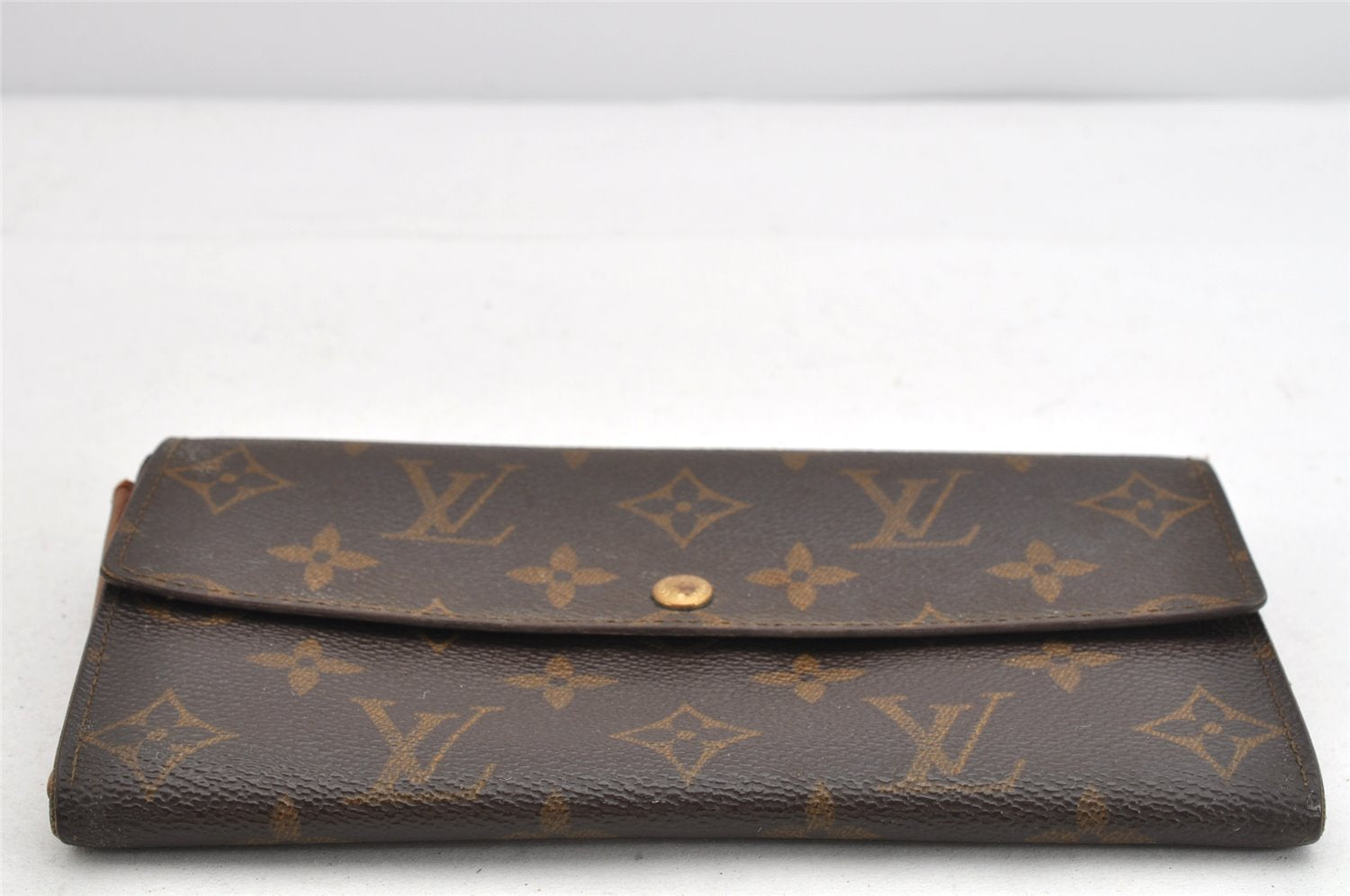 Auth Louis Vuitton Monogram Pochette Porte Monnaie Credit Wallet M61725 LV 1642K