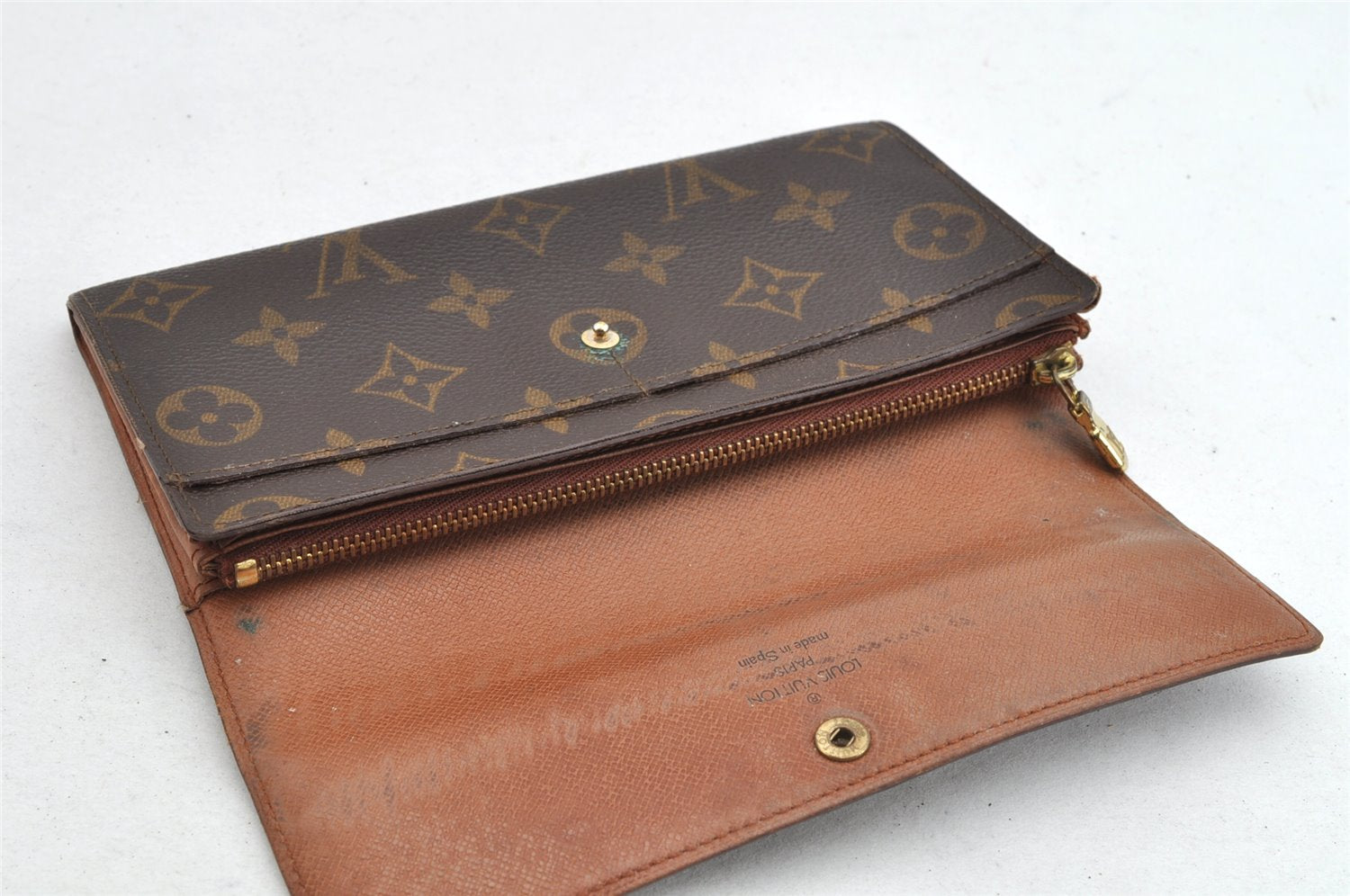 Auth Louis Vuitton Monogram Pochette Porte Monnaie Credit Wallet M61725 LV 1642K