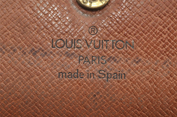 Auth Louis Vuitton Monogram Pochette Porte Monnaie Credit Wallet M61725 LV 1642K