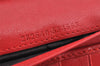 Authentic GUCCI Micro Guccissima GG Leather Long Wallet Purse 282540 Red 1643K