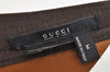Authentic GUCCI Vintage Sun Visor Leather Nylon Size M Brown 1645K