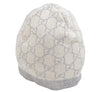 Authentic GUCCI Vintage Beanie Knit Cap For Baby GG Wool Size S White Gray 1646K