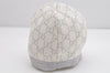 Authentic GUCCI Vintage Beanie Knit Cap For Baby GG Wool Size S White Gray 1646K