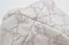 Authentic GUCCI Vintage Beanie Knit Cap For Baby GG Wool Size S White Gray 1646K