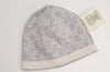 Authentic GUCCI Vintage Beanie Knit Cap For Baby GG Wool Size S White Gray 1646K
