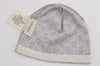 Authentic GUCCI Vintage Beanie Knit Cap For Baby GG Wool Size S White Gray 1646K