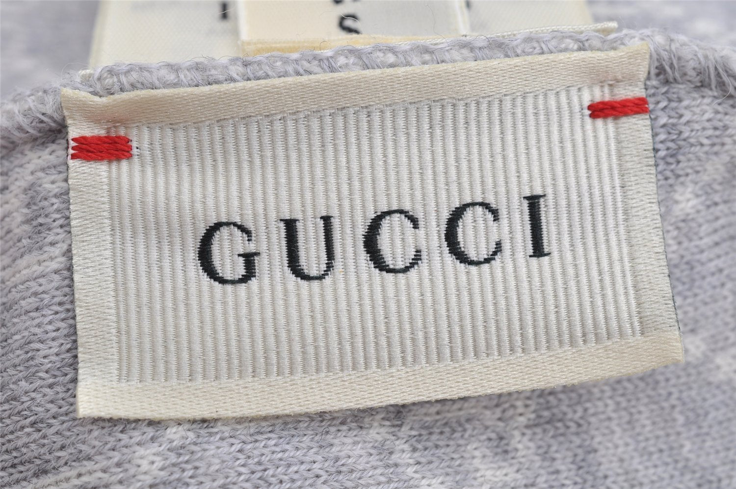 Authentic GUCCI Vintage Beanie Knit Cap For Baby GG Wool Size S White Gray 1646K