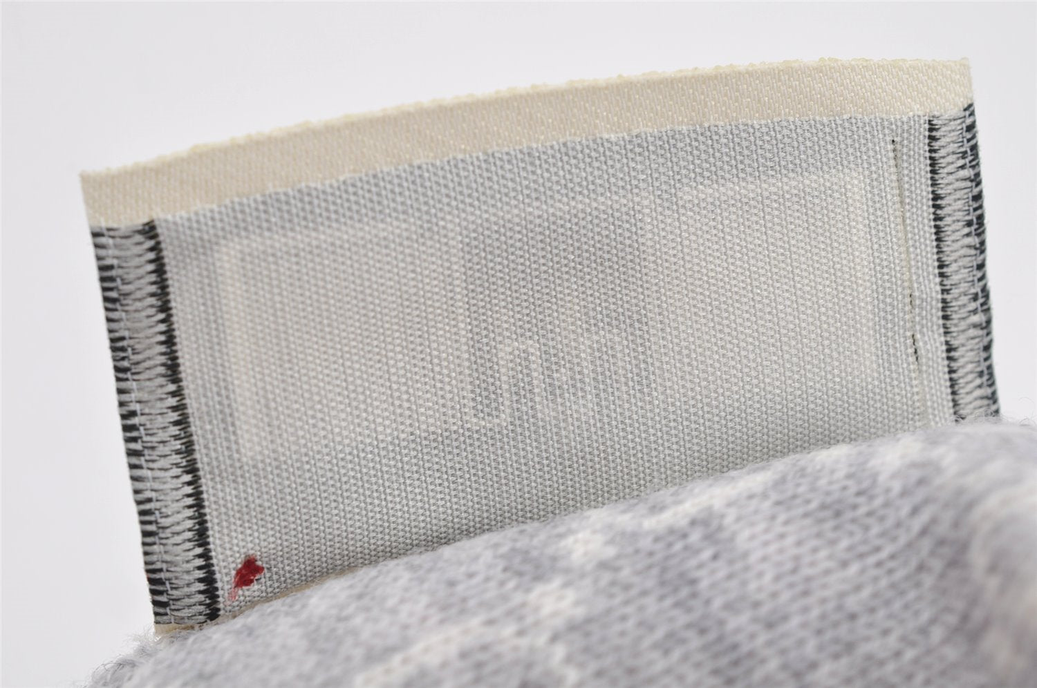 Authentic GUCCI Vintage Beanie Knit Cap For Baby GG Wool Size S White Gray 1646K