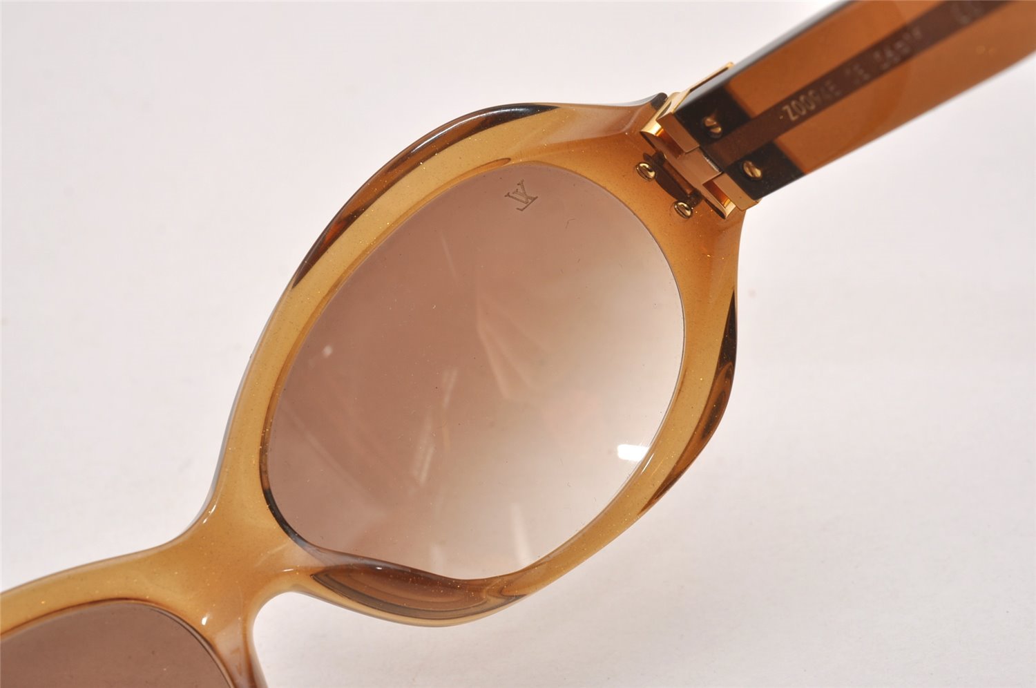 Authentic Louis Vuitton Soupcon Sunglasses Glitter Plastic Brown Z0094E LV 1647J