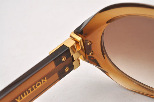 Authentic Louis Vuitton Soupcon Sunglasses Glitter Plastic Brown Z0094E LV 1647J