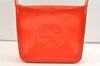 Authentic GUCCI Vintage Shoulder Hand Bag Purse Enamel Orange Junk 1647K