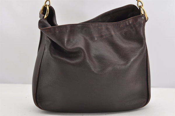 Authentic GUCCI Bamboo 2Way Shoulder Hand Bag Purse Leather Brown Junk 1648K