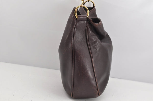 Authentic GUCCI Bamboo 2Way Shoulder Hand Bag Purse Leather Brown Junk 1648K