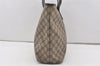 Authentic GUCCI Vintage Shoulder Tote Bag GG PVC Leather 211137 Brown 1649J