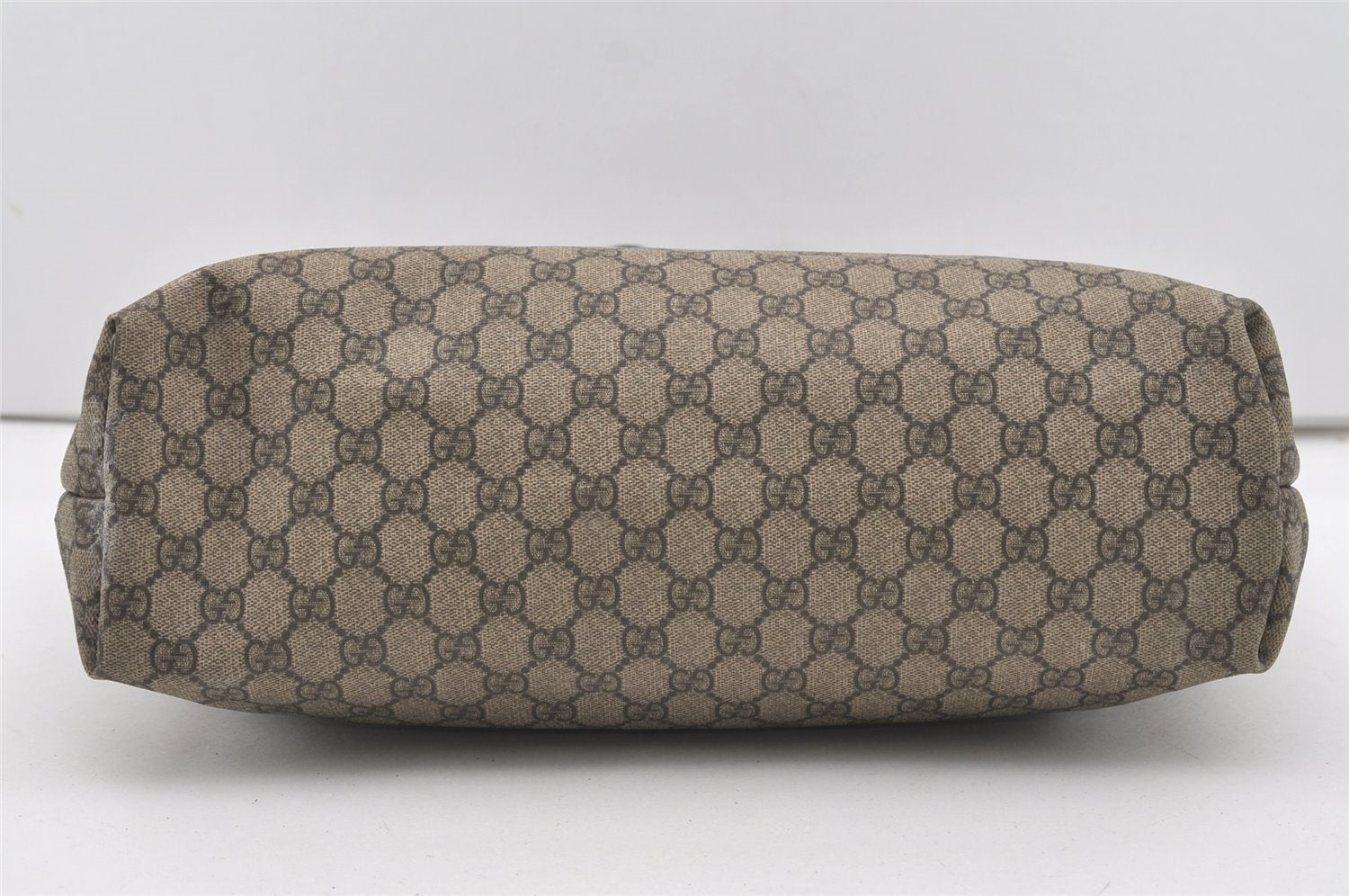 Authentic GUCCI Vintage Shoulder Tote Bag GG PVC Leather 211137 Brown 1649J