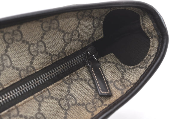 Authentic GUCCI Vintage Shoulder Tote Bag GG PVC Leather 211137 Brown 1649J