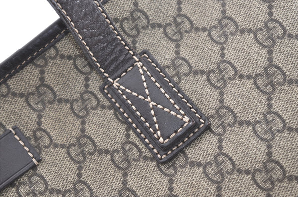 Authentic GUCCI Vintage Shoulder Tote Bag GG PVC Leather 211137 Brown 1649J