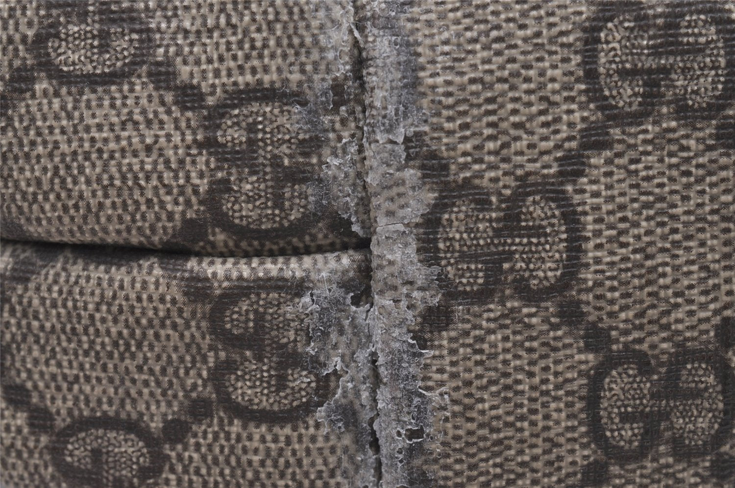 Authentic GUCCI Vintage Shoulder Tote Bag GG PVC Leather 211137 Brown 1649J