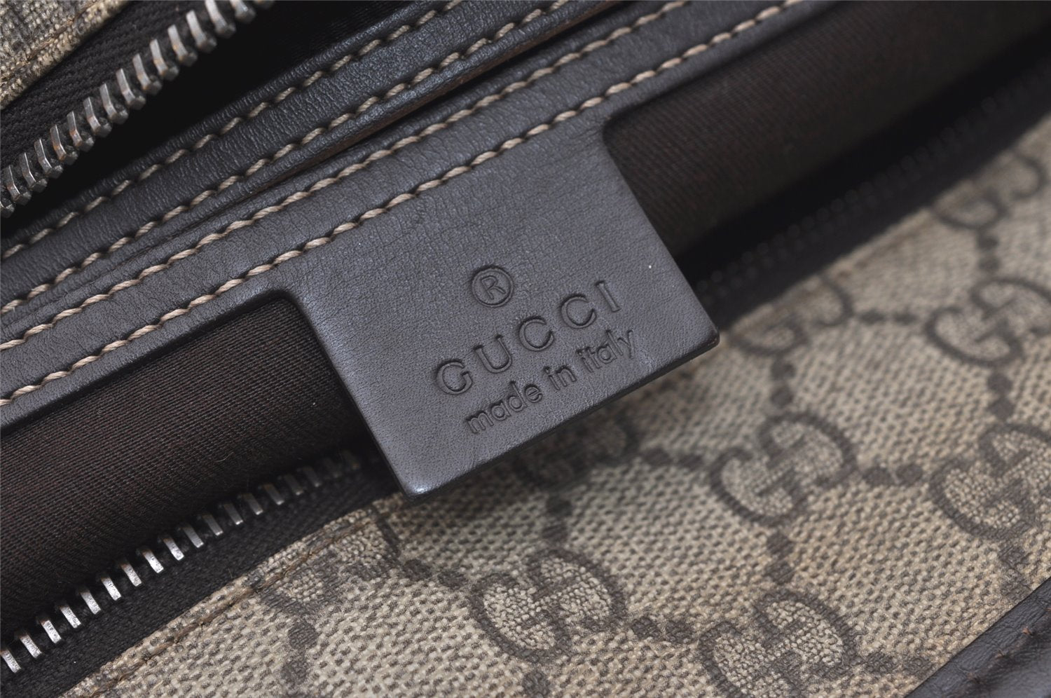 Authentic GUCCI Vintage Shoulder Tote Bag GG PVC Leather 211137 Brown 1649J