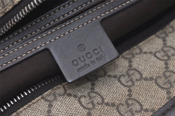 Authentic GUCCI Vintage Shoulder Tote Bag GG PVC Leather 211137 Brown 1649J