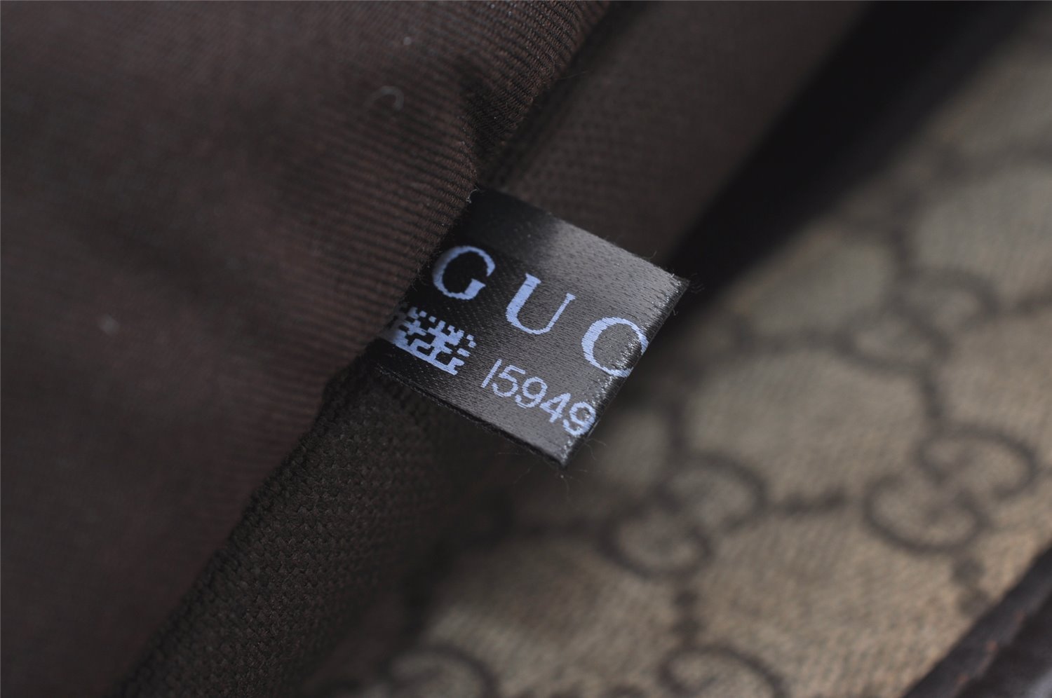 Authentic GUCCI Vintage Shoulder Tote Bag GG PVC Leather 211137 Brown 1649J