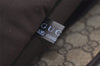 Authentic GUCCI Vintage Shoulder Tote Bag GG PVC Leather 211137 Brown 1649J