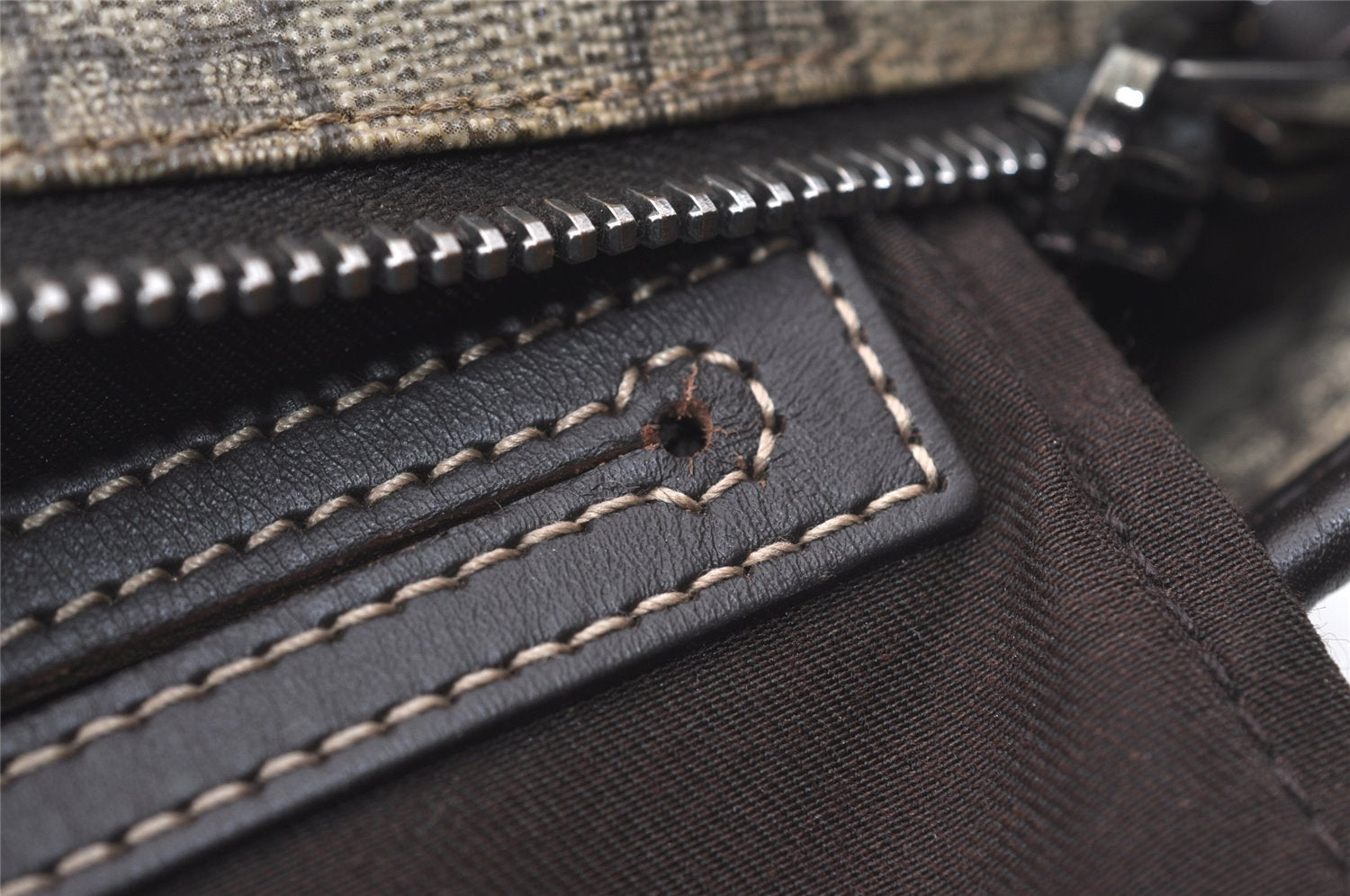 Authentic GUCCI Vintage Shoulder Tote Bag GG PVC Leather 211137 Brown 1649J