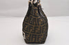 Authentic FENDI Vintage Zucca Shoulder Hand Bag Purse Nylon Leather Brown 1649K