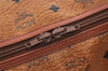 Authentic MCM Vintage Visetos Leather Travel Boston Bag Brown 1651J