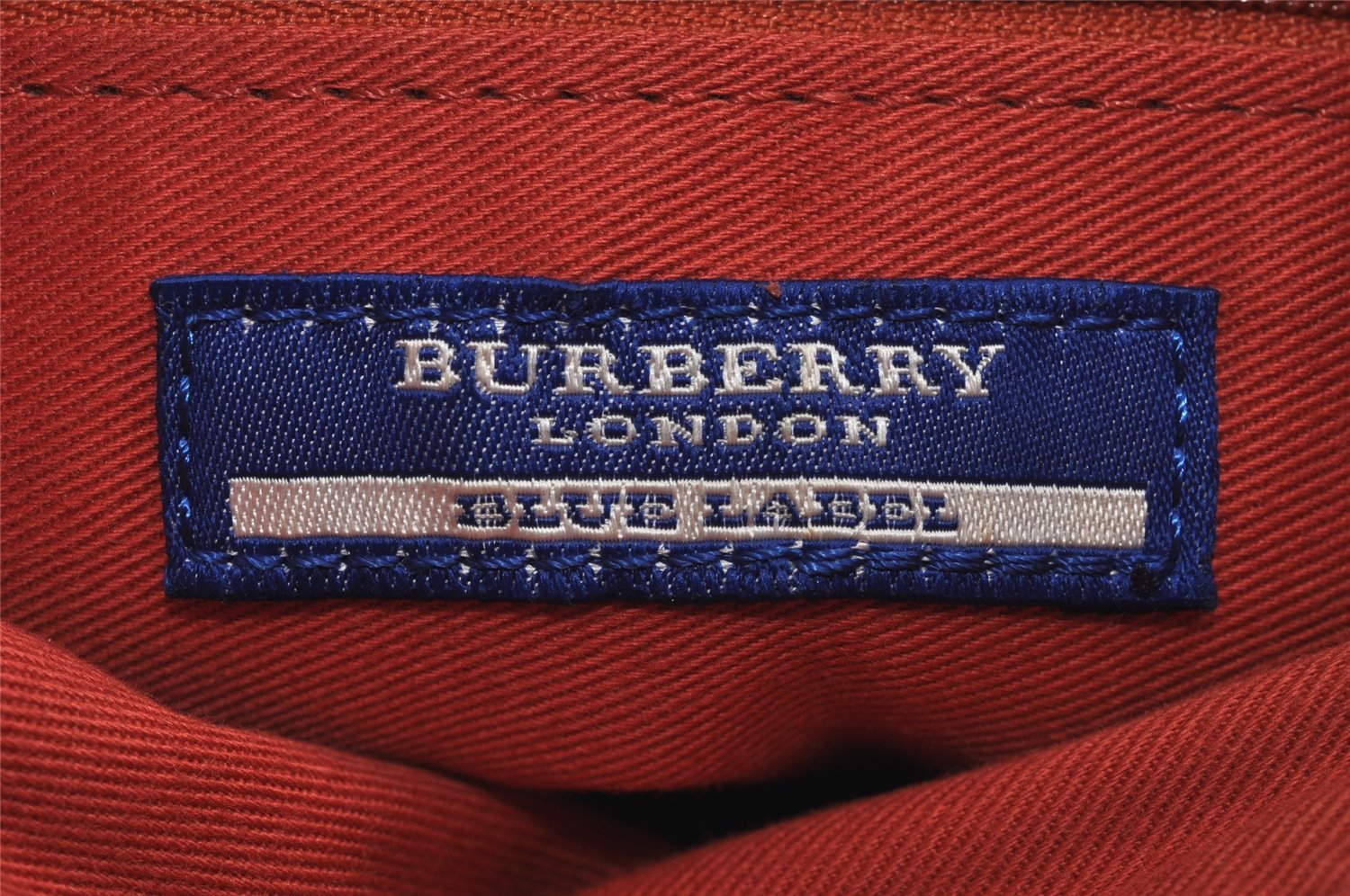 Authentic BURBERRY BLUE LABEL Shoulder Cross Body Bag Canvas Leather Red 1652J