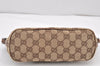 Authentic GUCCI Vintage Hand Bag Pouch Purse GG Canvas Leather 07198 Brown 1652K