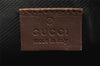 Authentic GUCCI Vintage Hand Bag Pouch Purse GG Canvas Leather 07198 Brown 1652K