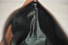 Authentic GUCCI Vintage Hand Bag Pouch Purse GG Canvas Leather 07198 Brown 1652K