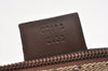 Authentic GUCCI Vintage Hand Bag Pouch Purse GG Canvas Leather 07198 Brown 1652K