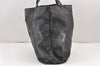 Authentic CHANEL Vintage CC Logo Shoulder Tote Bag PVC Leather Black 1653K