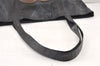 Authentic CHANEL Vintage CC Logo Shoulder Tote Bag PVC Leather Black 1653K