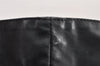 Authentic CHANEL Vintage CC Logo Shoulder Tote Bag PVC Leather Black 1653K