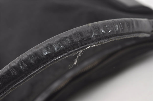 Authentic GUCCI Shoulder Hand Bag Purse GG Nylon Leather 0013766 Black 1654J