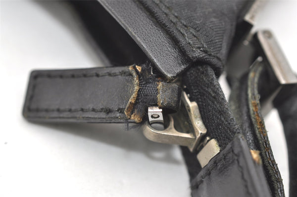 Authentic GUCCI Shoulder Hand Bag Purse GG Nylon Leather 0013766 Black 1654J