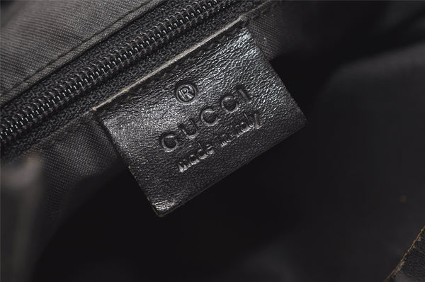 Authentic GUCCI Shoulder Hand Bag Purse GG Nylon Leather 0013766 Black 1654J