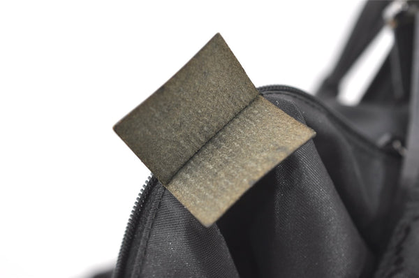 Authentic GUCCI Shoulder Hand Bag Purse GG Nylon Leather 0013766 Black 1654J