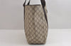 Authentic GUCCI Vintage Shoulder Tote Bag GG PVC Leather 141624 Brown 1655J