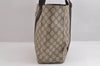 Authentic GUCCI Vintage Shoulder Tote Bag GG PVC Leather 141624 Brown 1655J