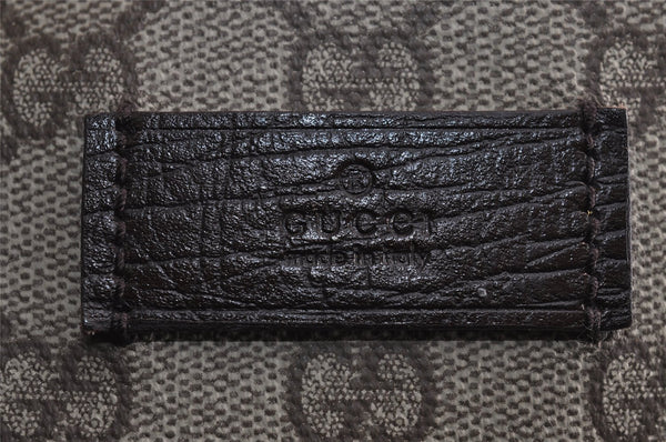 Authentic GUCCI Vintage Shoulder Tote Bag GG PVC Leather 141624 Brown 1655J