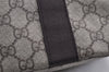 Authentic GUCCI Vintage Shoulder Tote Bag GG PVC Leather 141624 Brown 1655J