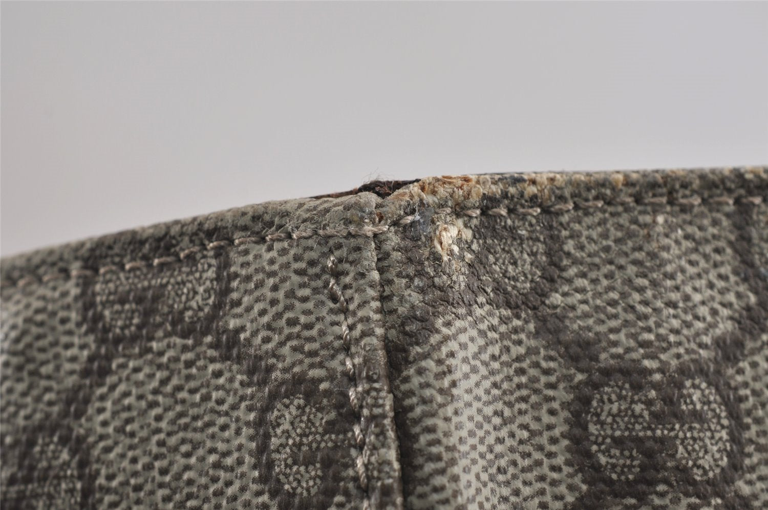 Authentic GUCCI Vintage Shoulder Tote Bag GG PVC Leather 141624 Brown 1655J