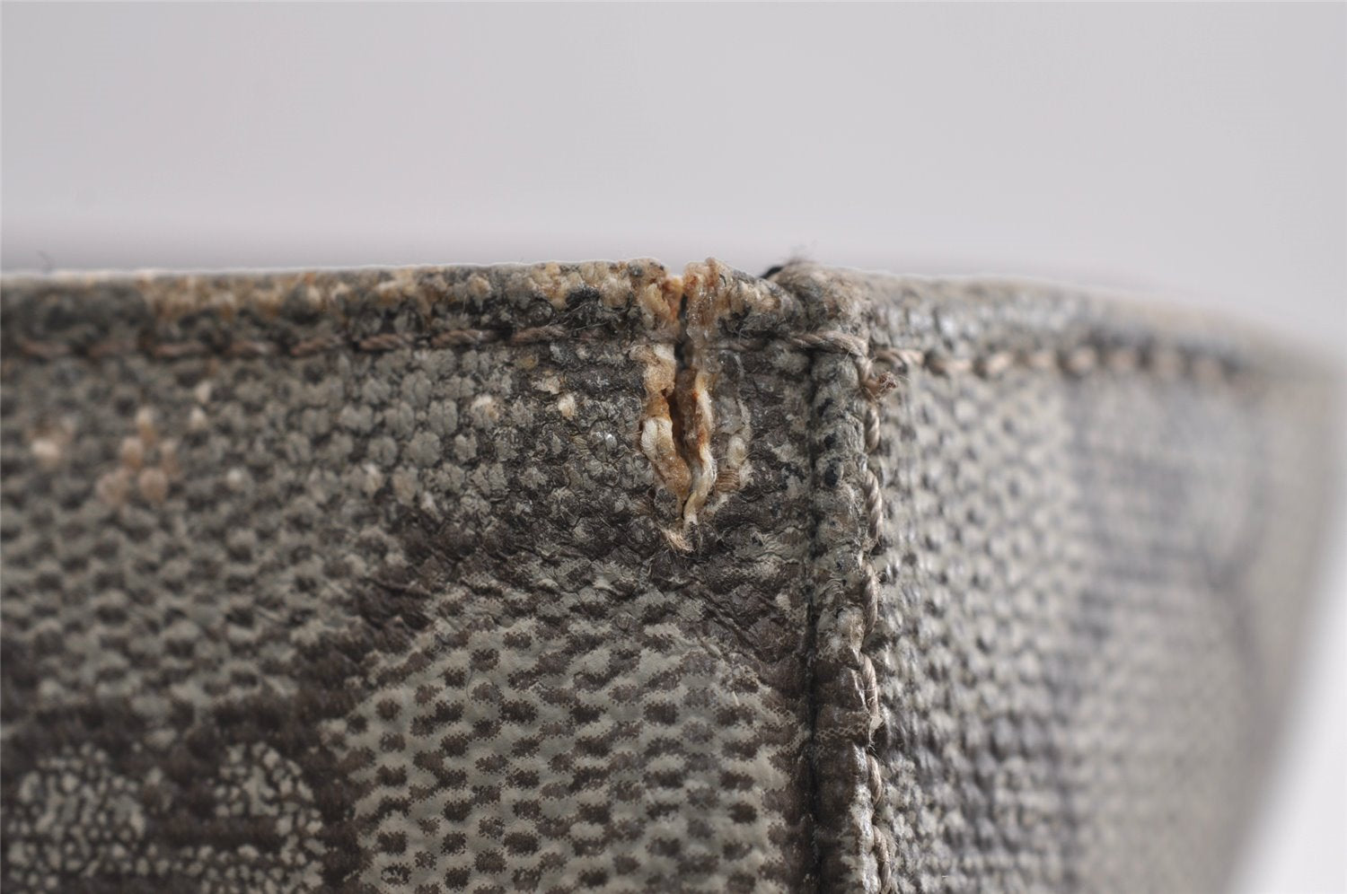 Authentic GUCCI Vintage Shoulder Tote Bag GG PVC Leather 141624 Brown 1655J