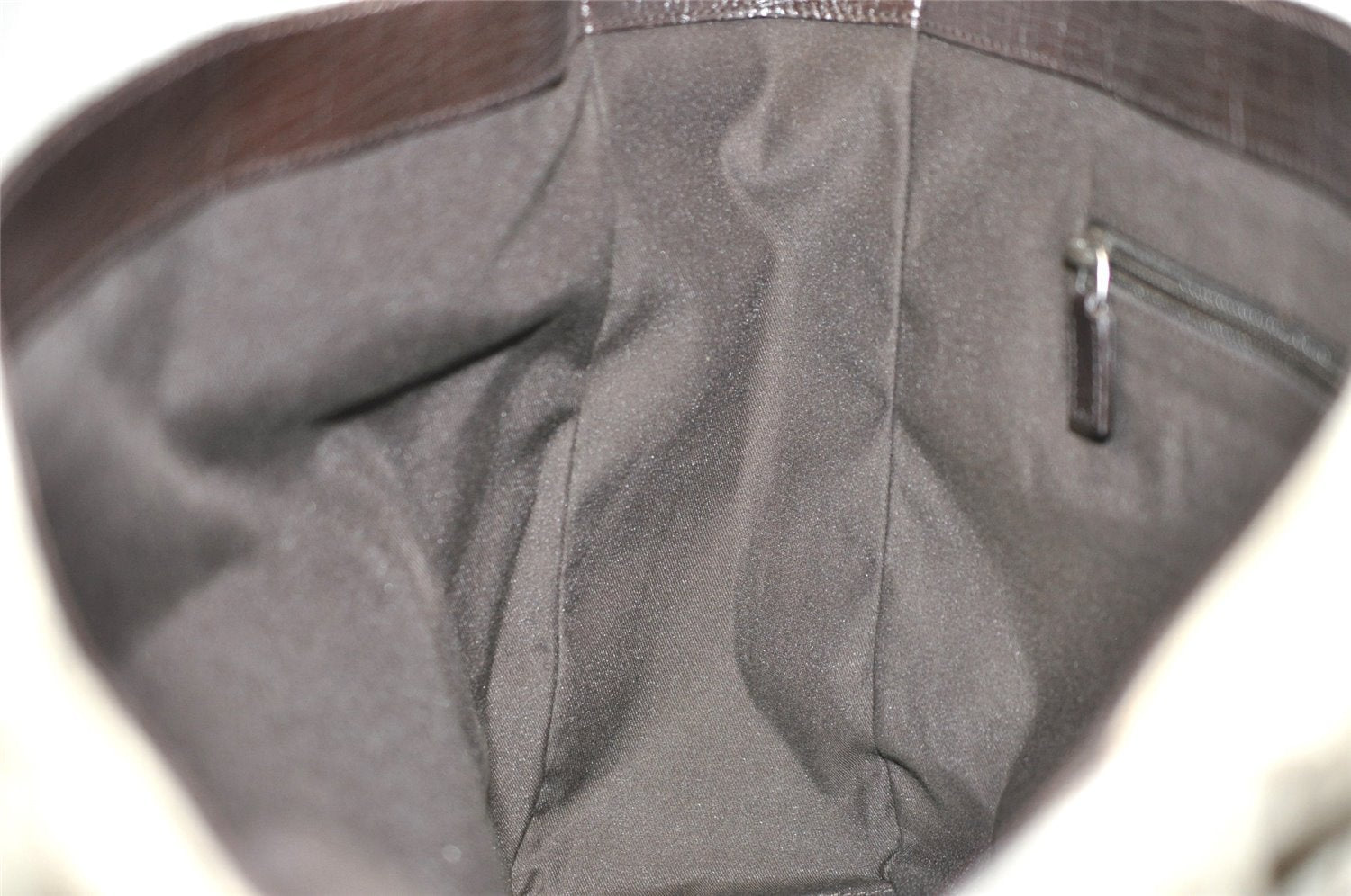 Authentic GUCCI Vintage Shoulder Tote Bag GG PVC Leather 141624 Brown 1655J