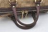 Authentic GUCCI 2Way Hand Bag GG Canvas Leather 189893 Beige Brown 1656J