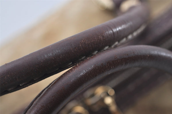 Authentic GUCCI 2Way Hand Bag GG Canvas Leather 189893 Beige Brown 1656J